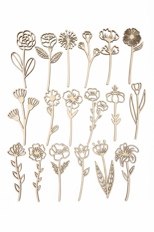 Wooden Wildflower Reeds