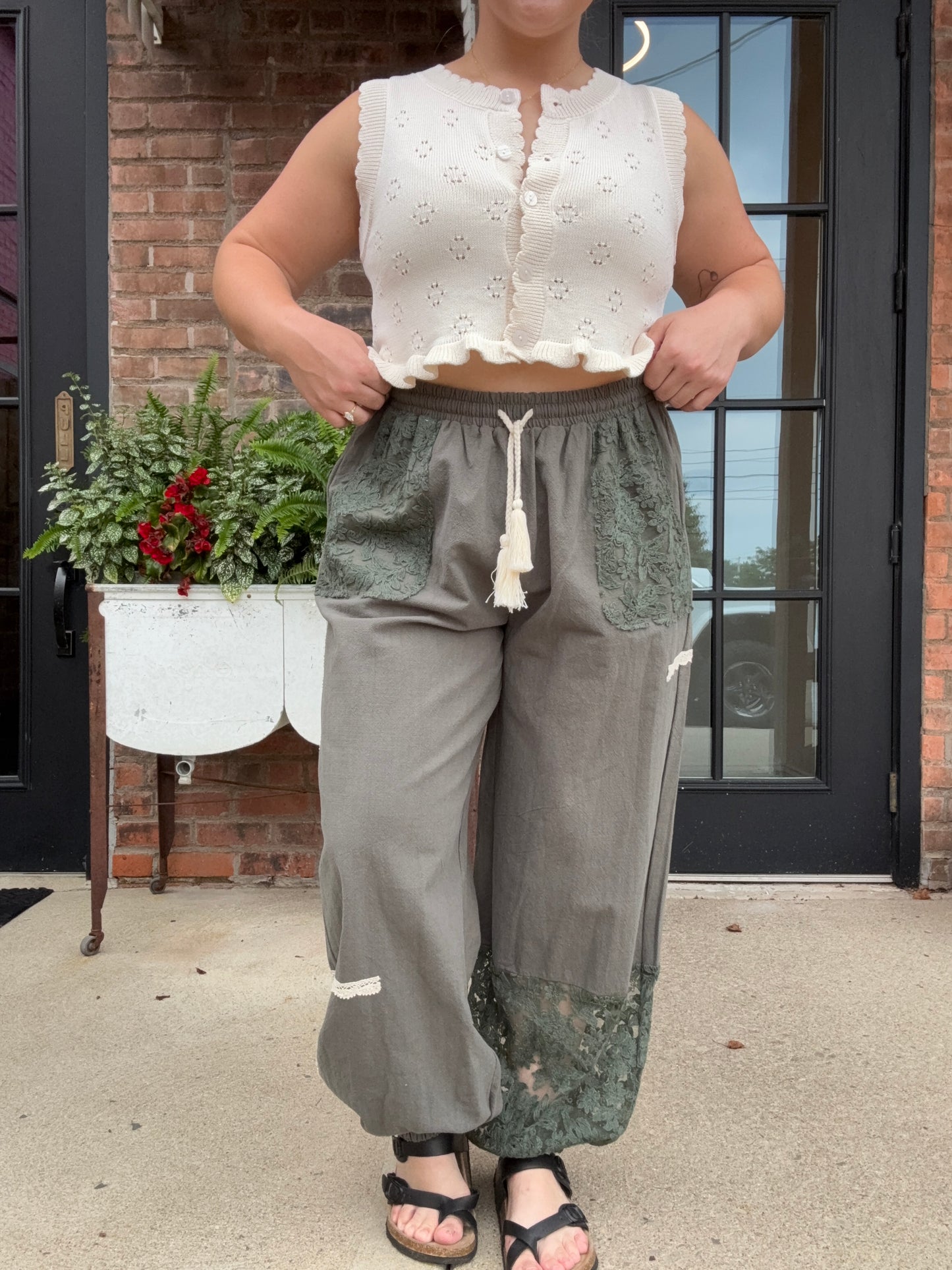 Lace Accent Joggers