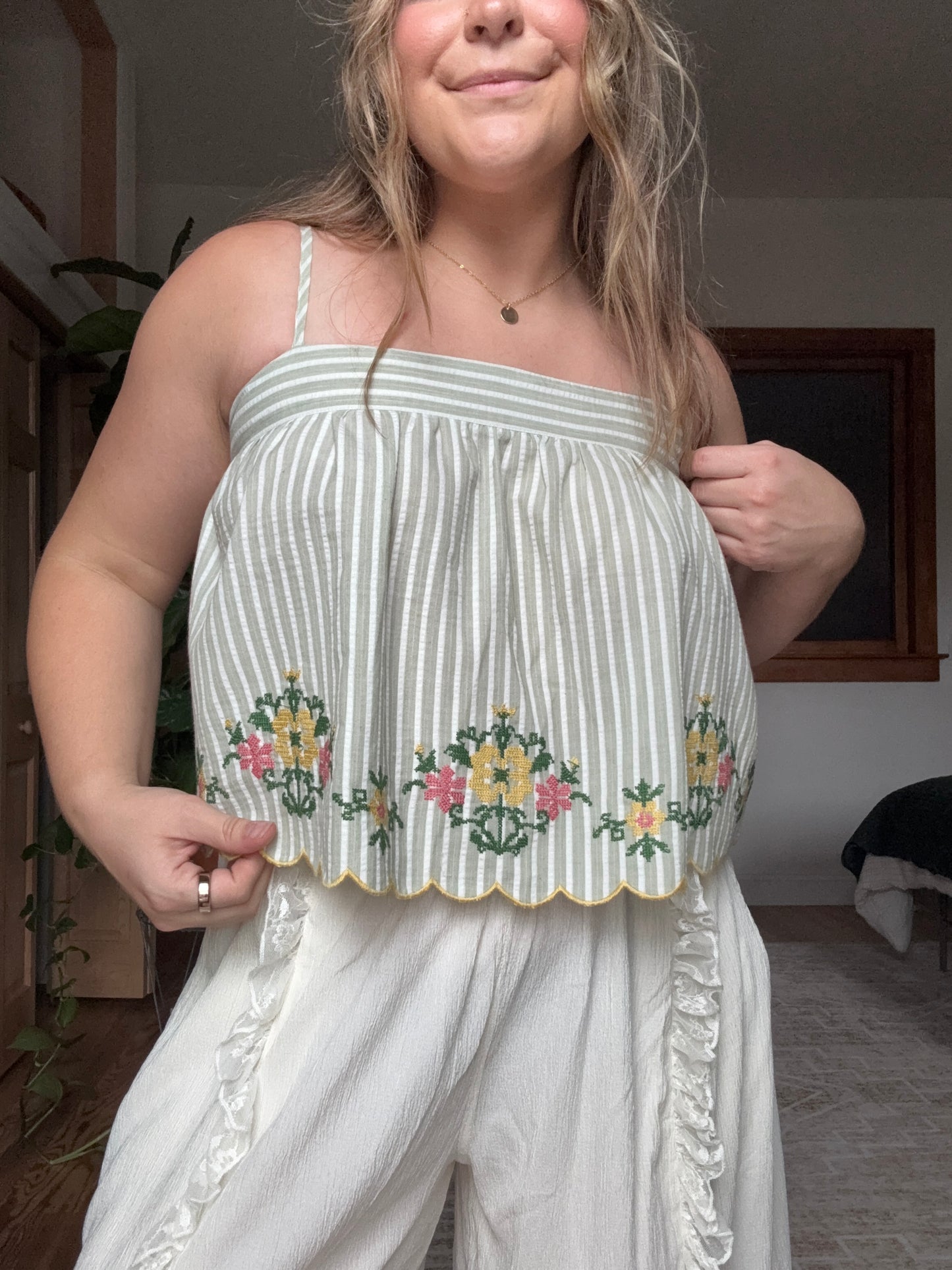 Floral Embroidered Top