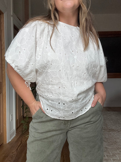 Embroidered White Blouse