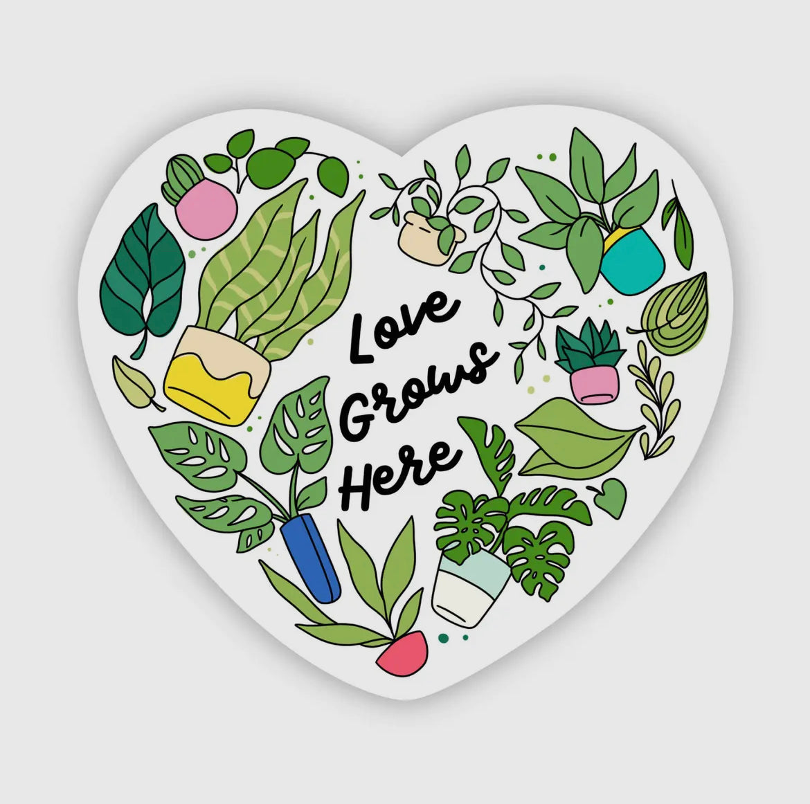 Love Grows Here Sticker