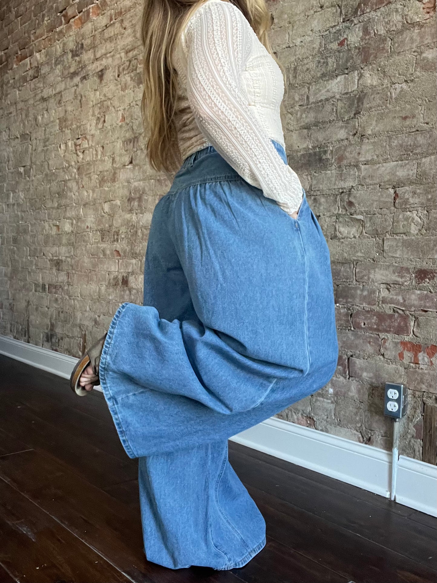 Flare Button Jeans