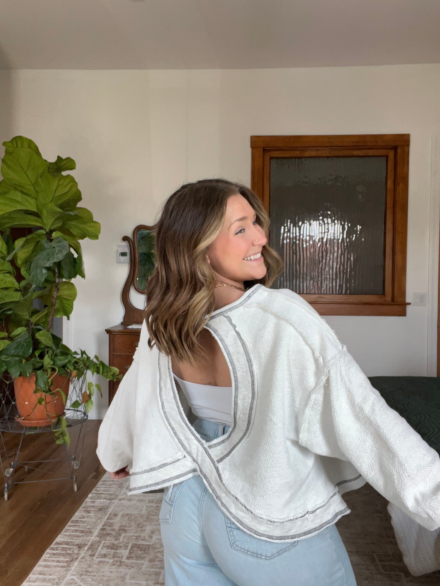 Essential Open Back Crop