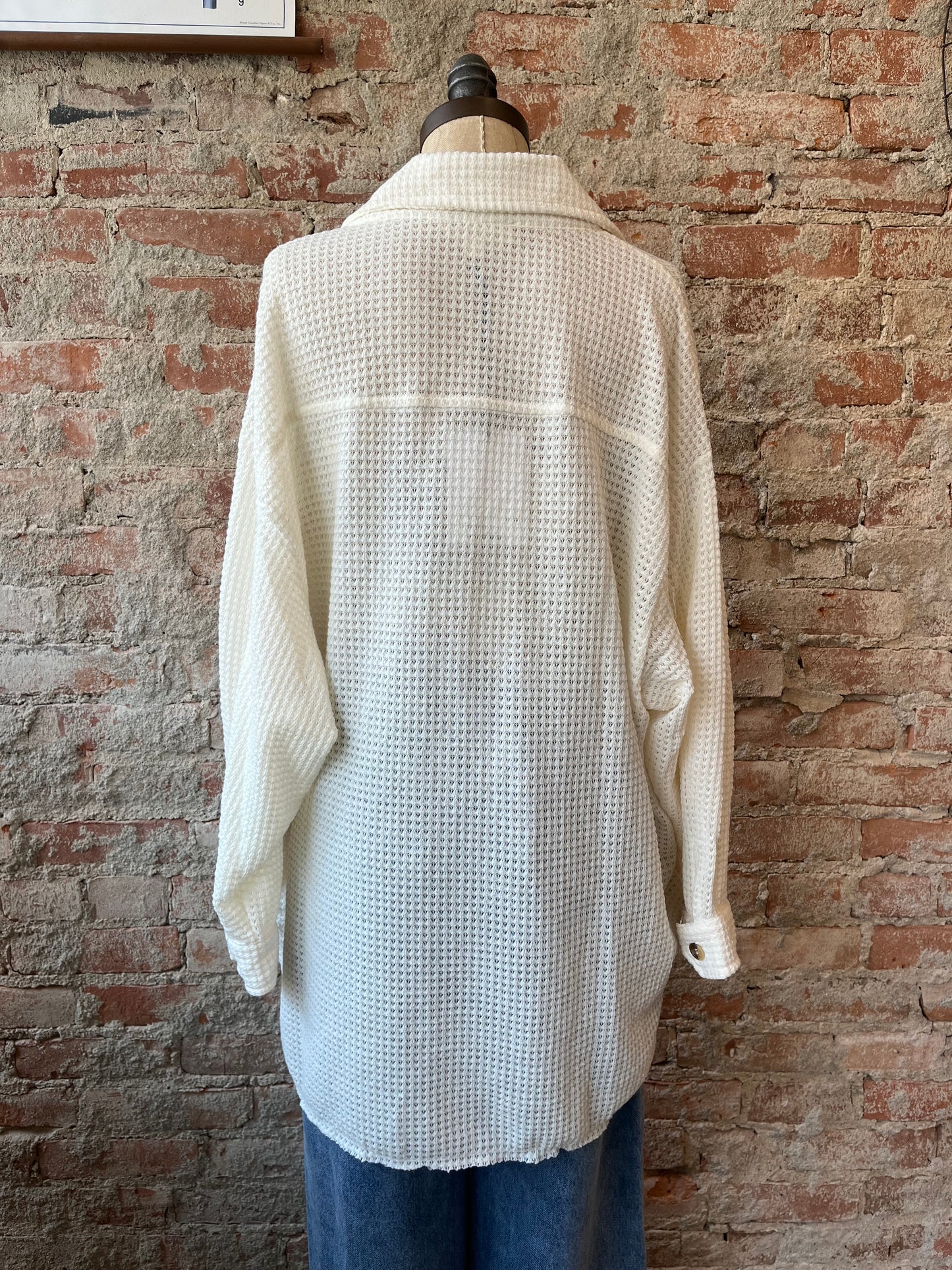 Waffle Button Down Jacket