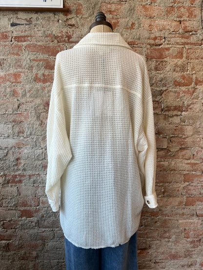 Waffle Button Down Jacket