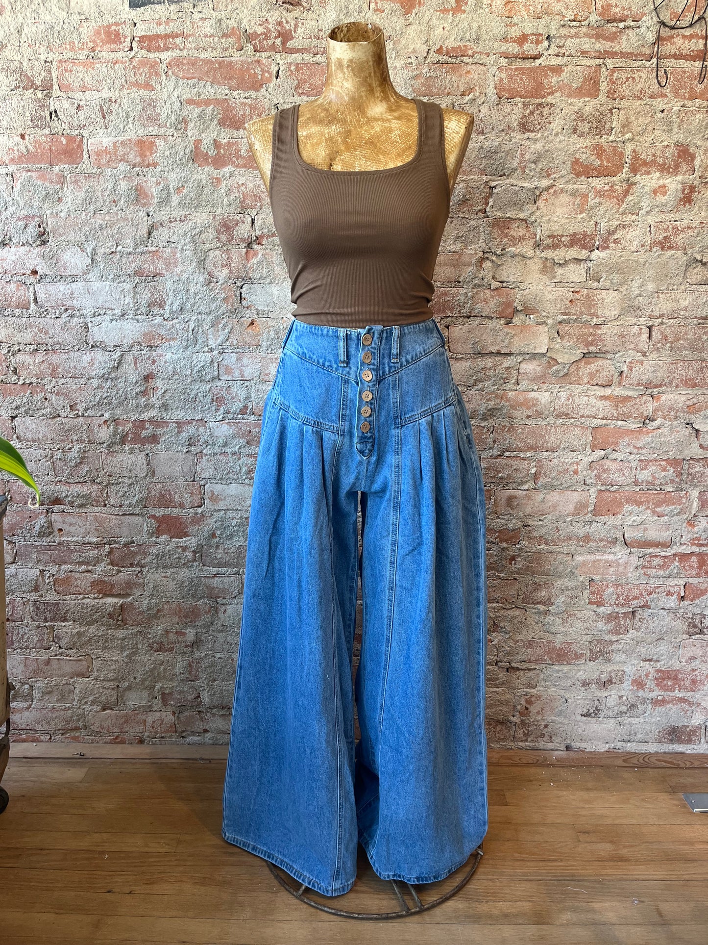 Flare Button Jeans
