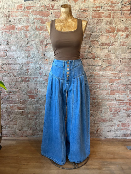 Flare Button Jeans