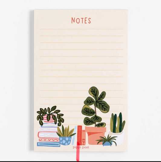 Plants and Books 4x6 Notepad
