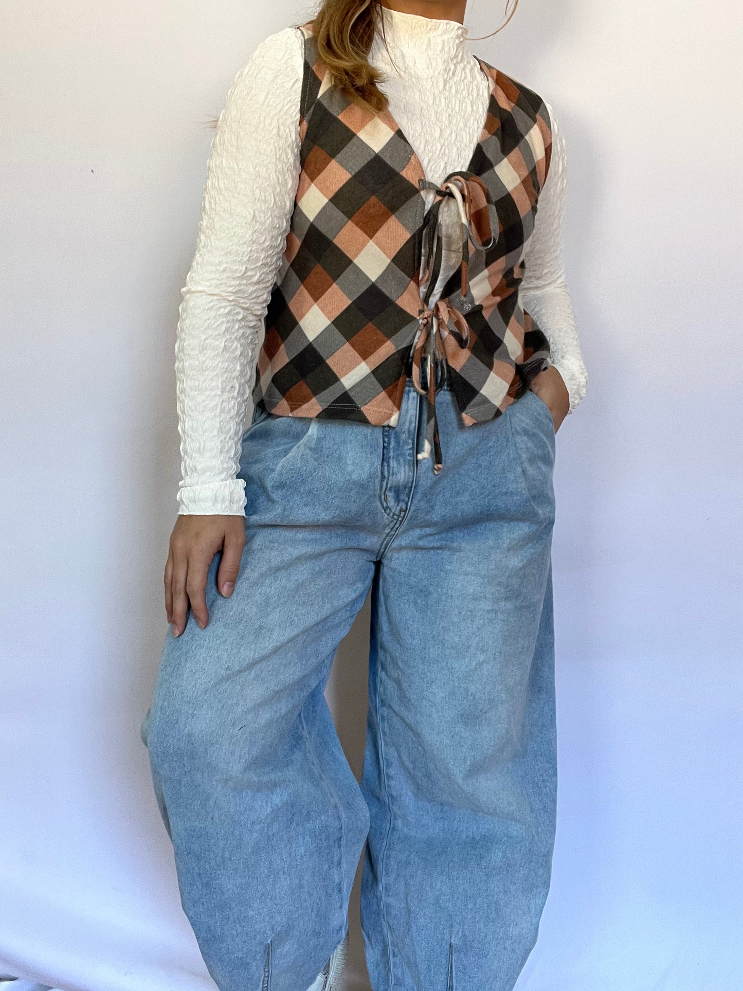 Plaid Pattern Vest