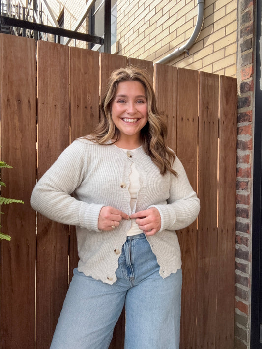Crew Neck Cardigan