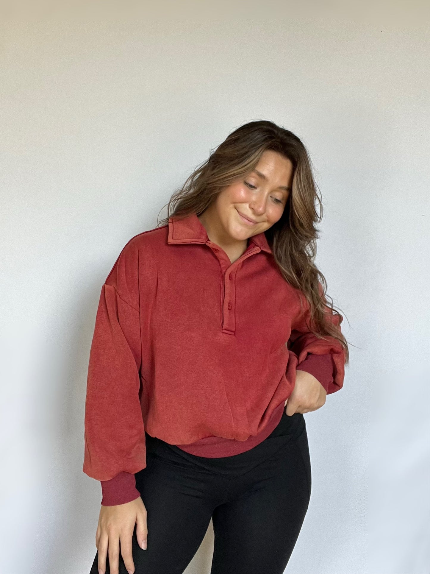 Cropped Polo Pullover