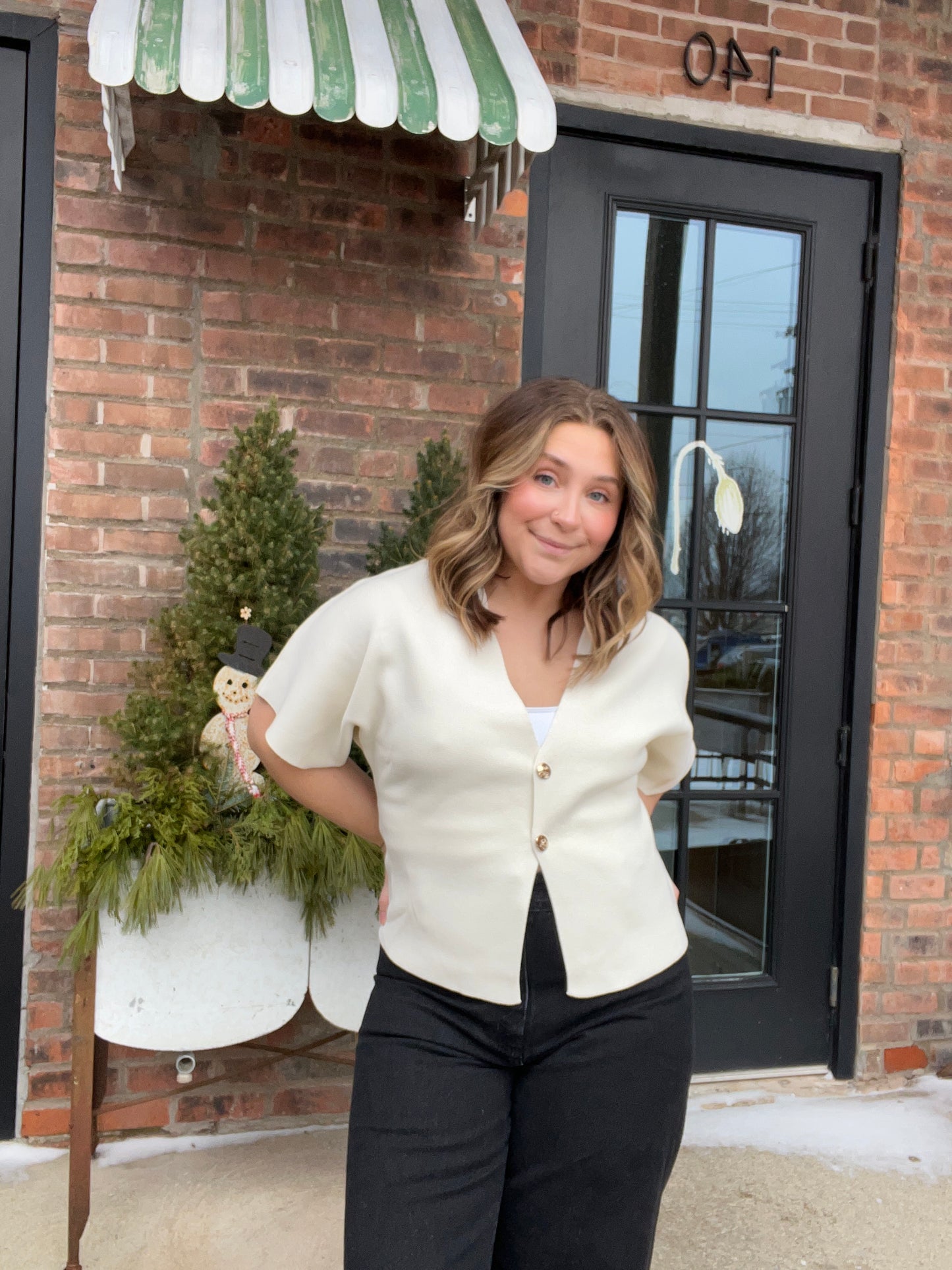 Sleek V-Neck Blouse