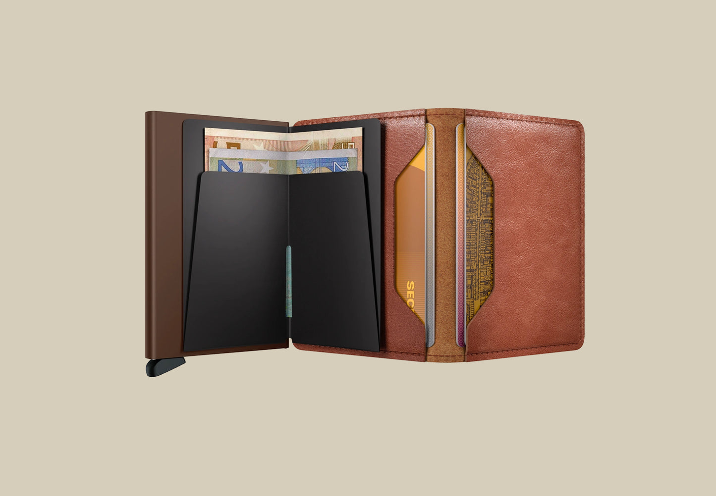SECRID Slim-Wallet Vintage Cognac Brown