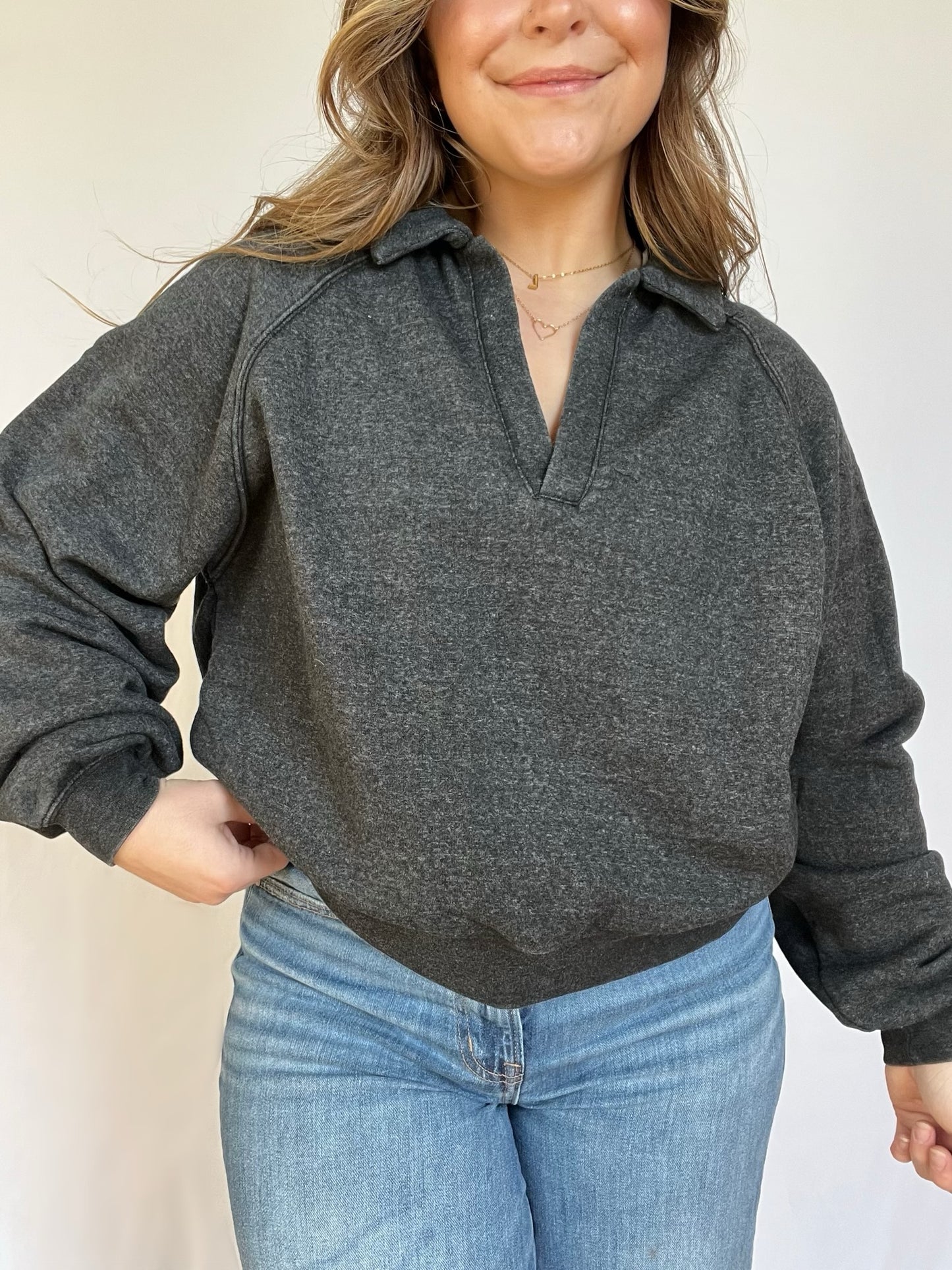 Collared Pullover Top