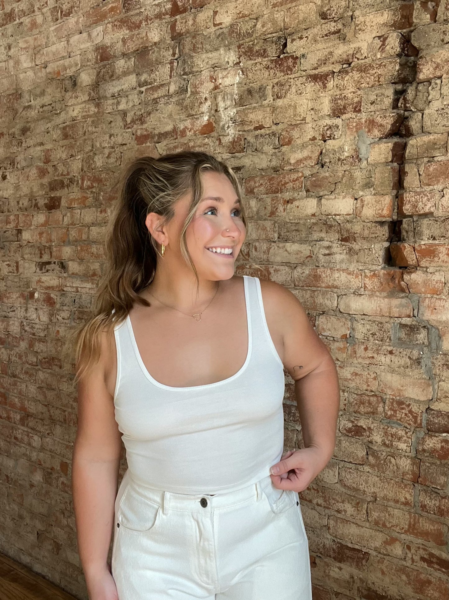 Crop Scoop Tank Top
