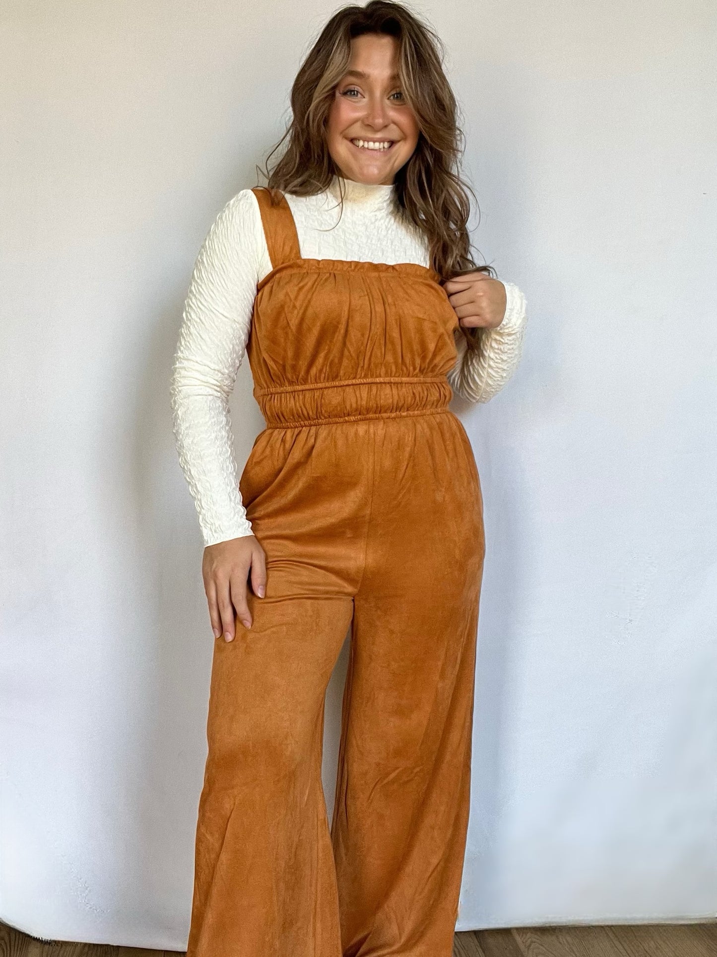 Suede Jumpsuit