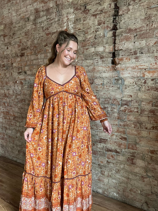 Pumpkin Spice Maxi Dress