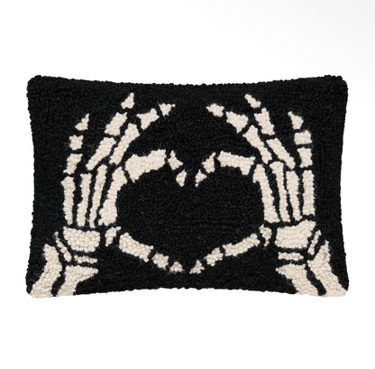 Heart Skeleton Hand Hook Pillow