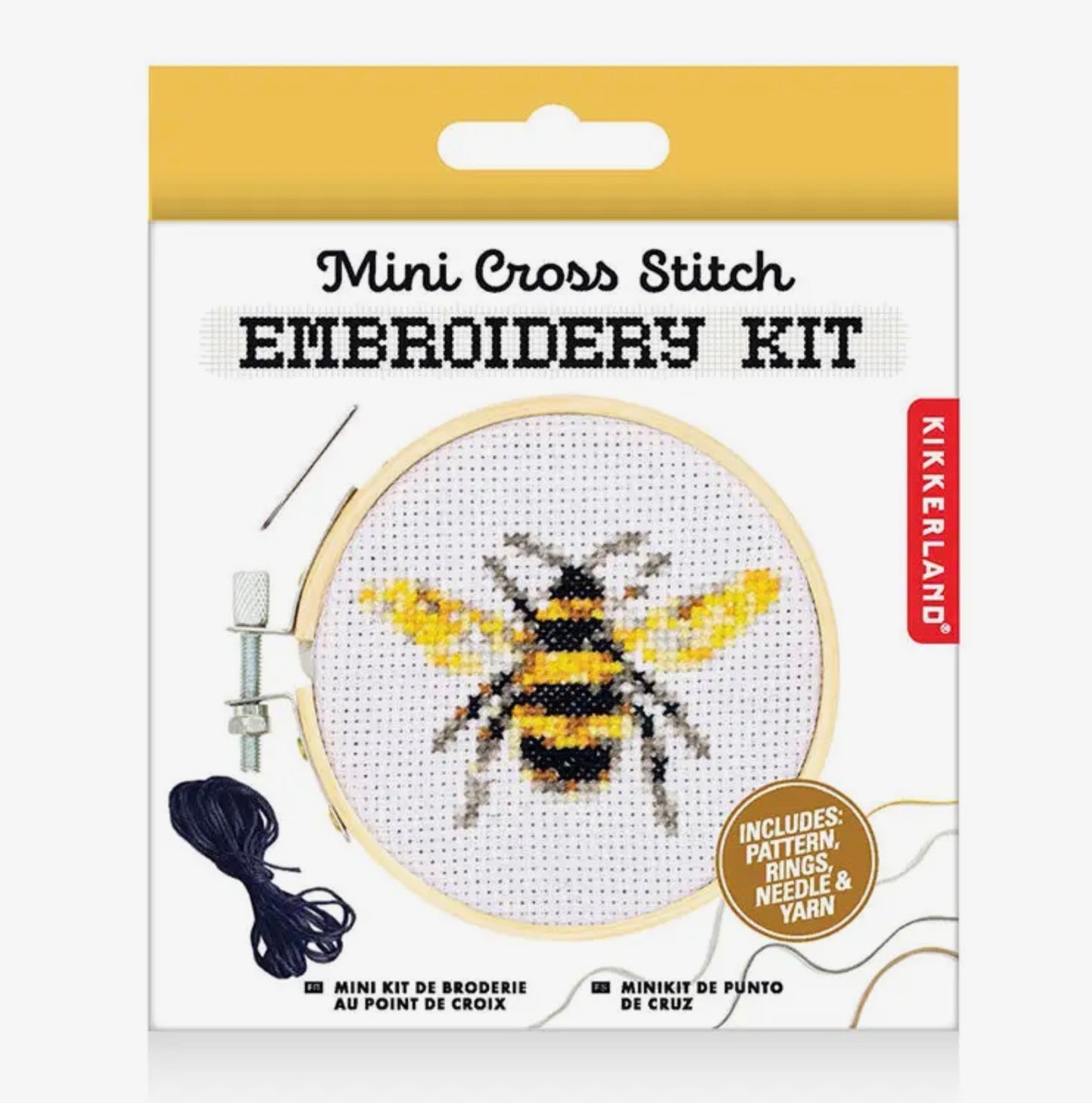 Bee Mini Cross Stitch Embroidery