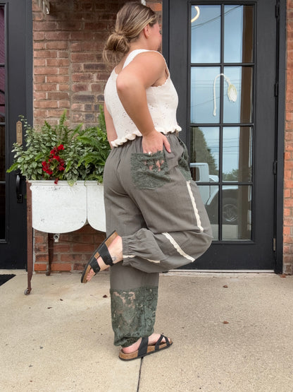 Lace Accent Joggers