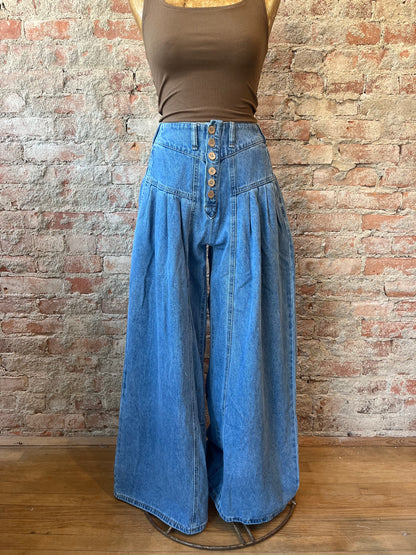Flare Button Jeans