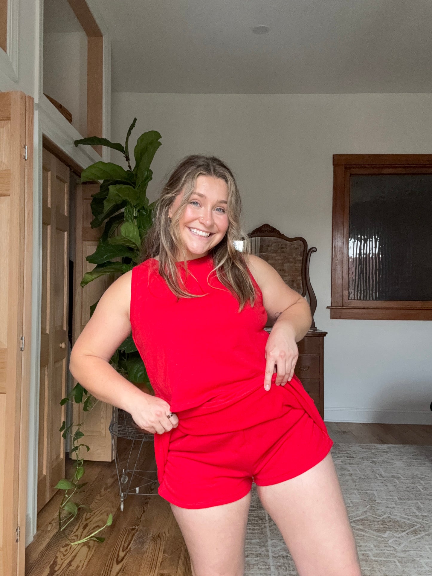 Red Tennis Skort