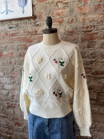 Strawberries & Cream Sweater