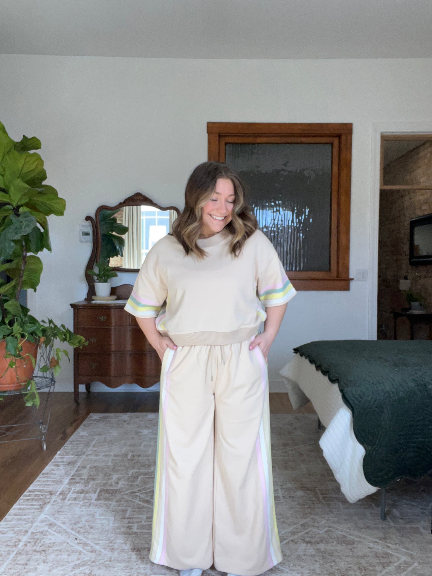 Spring Stripes Lounge Top