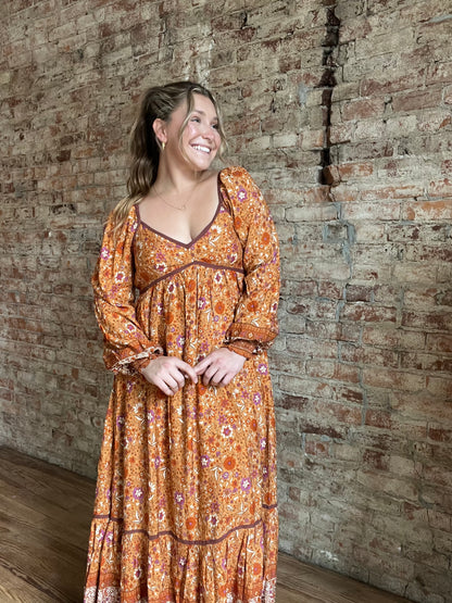 Pumpkin Spice Maxi Dress