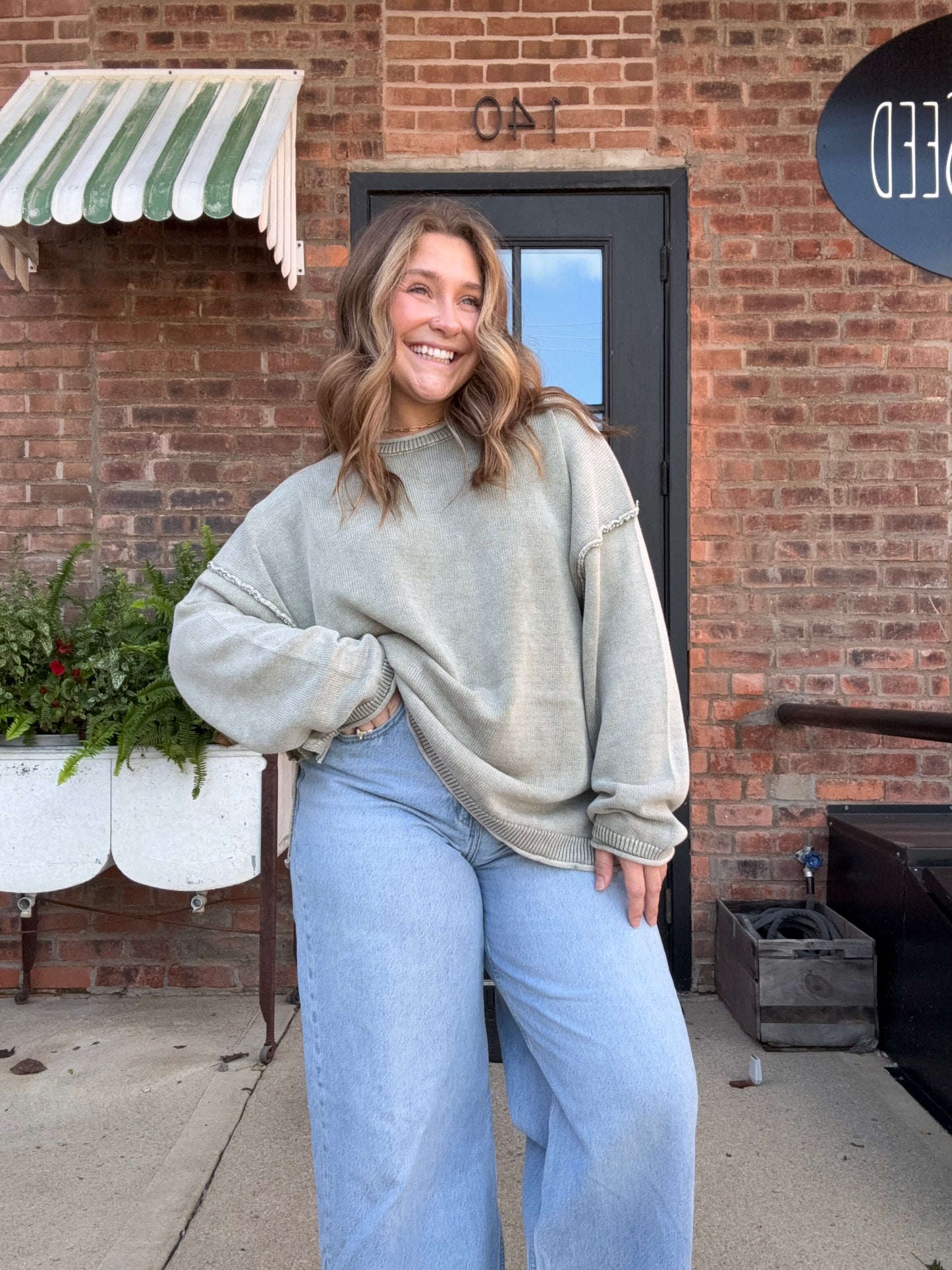Raw Edge Sweater
