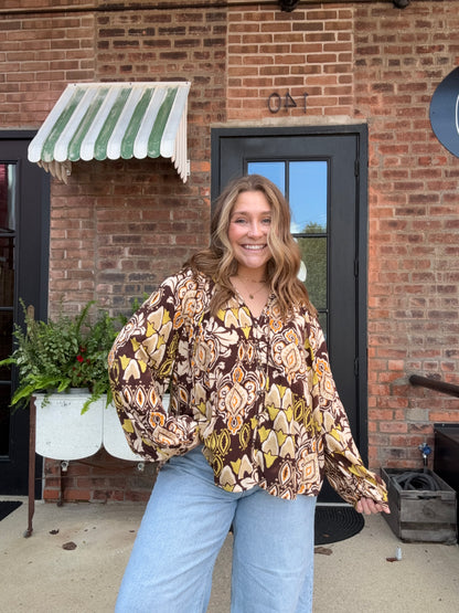 Botanic Button Blouse
