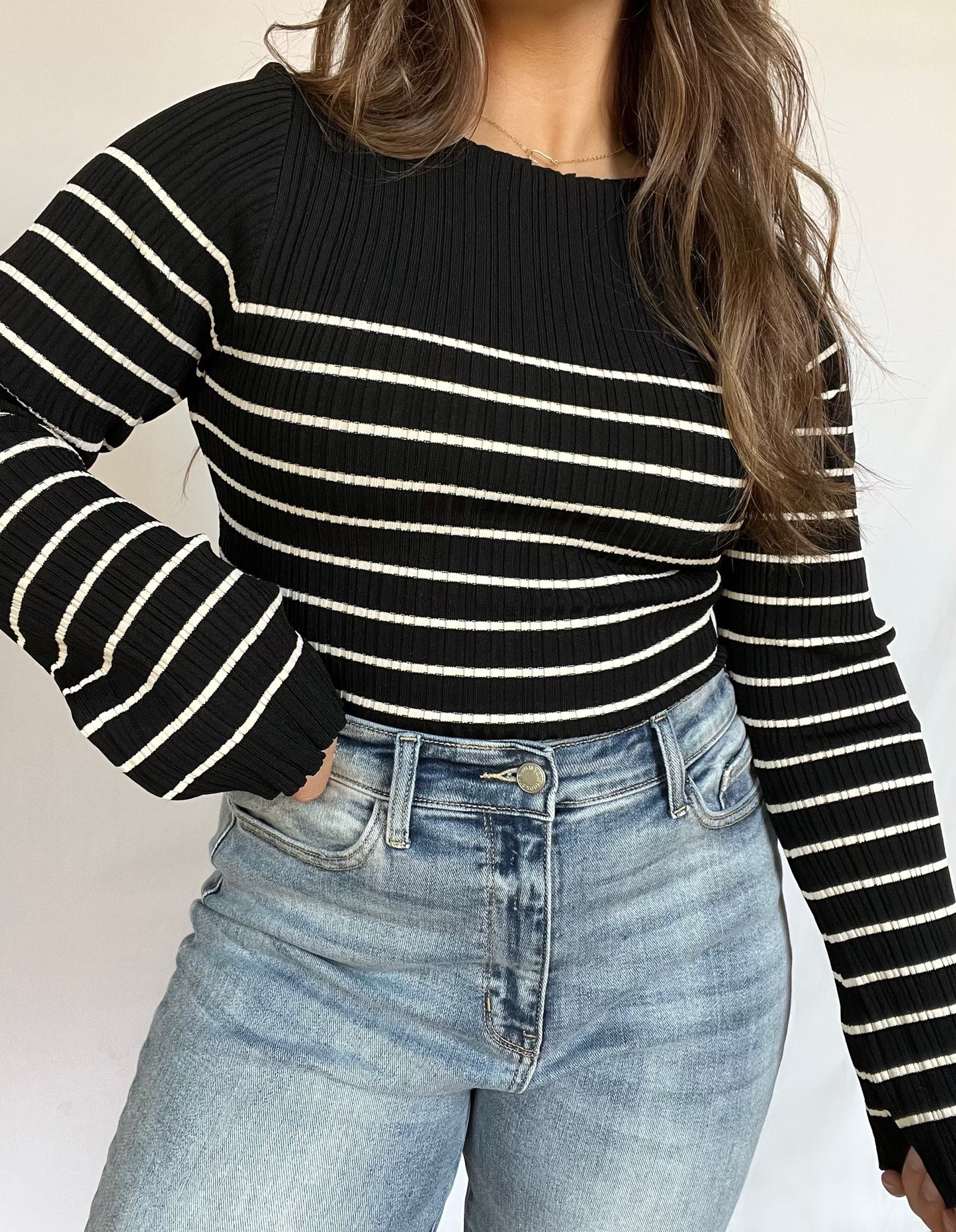 Fitted Stripe Top