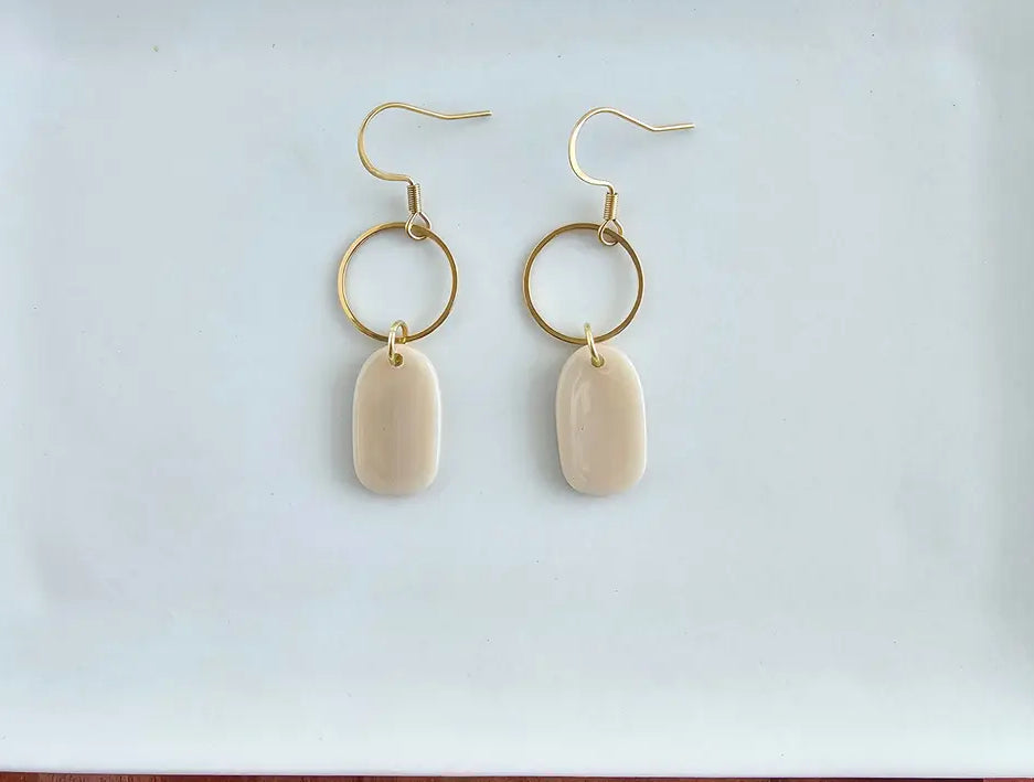 Emma Earrings - Linen