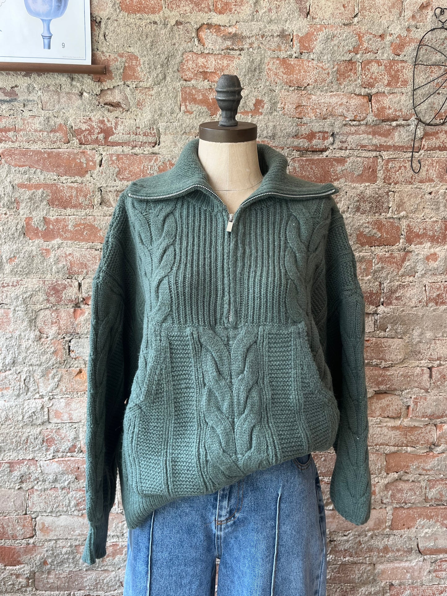 Chunky Quarter Zip Sweater