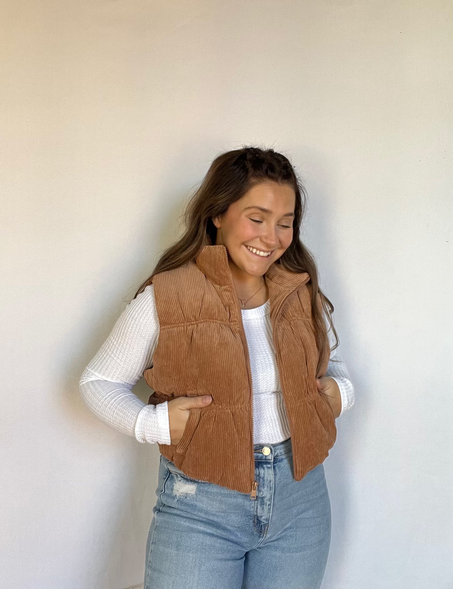 Corduroy Puffer Vest