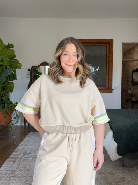 Spring Stripes Lounge Top
