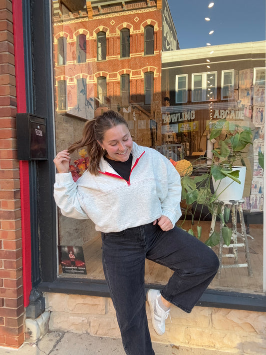 Scarlet & Grey Pullover