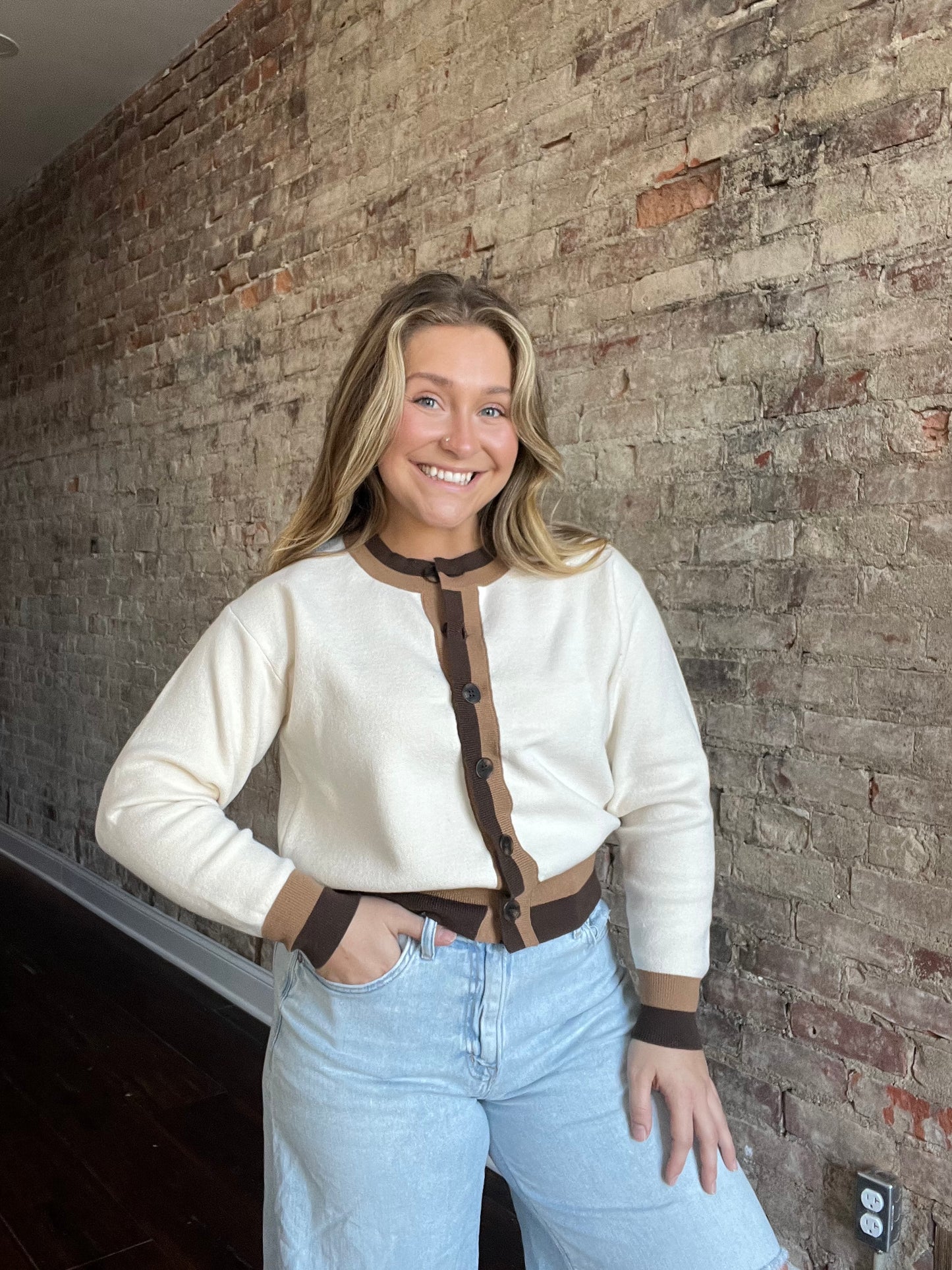 Dual Stripe Cardigan
