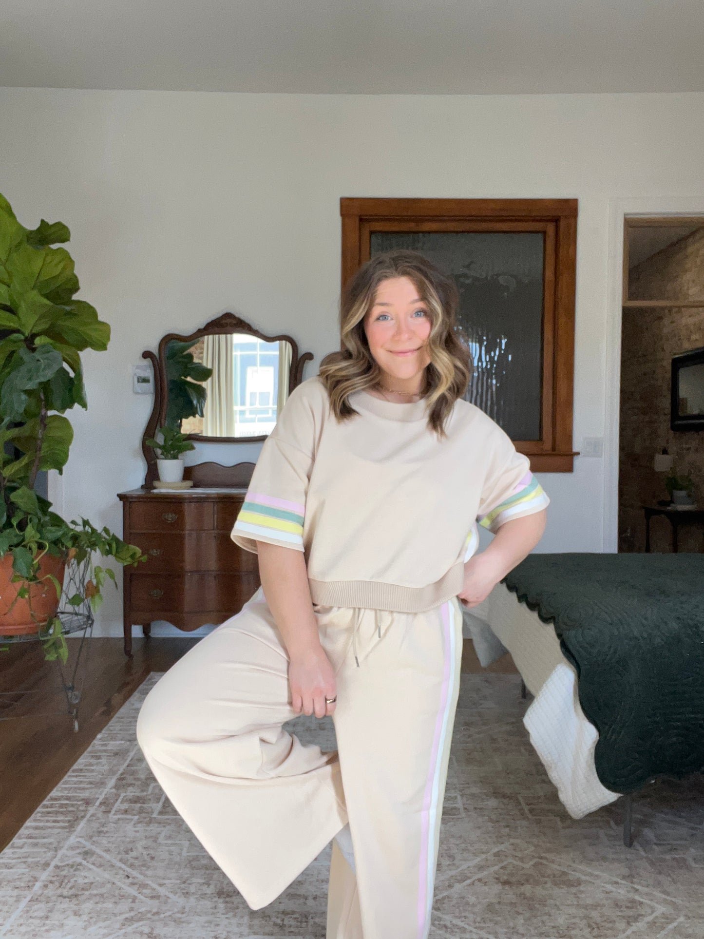 Spring Stripes Lounge Top