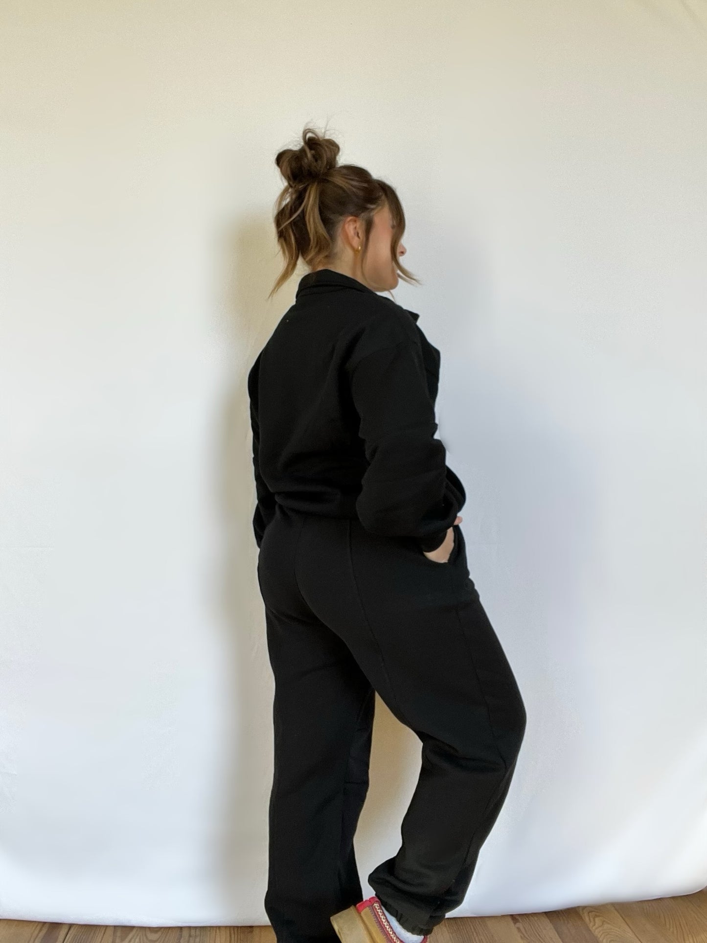 French Terry Quarter Zip Top