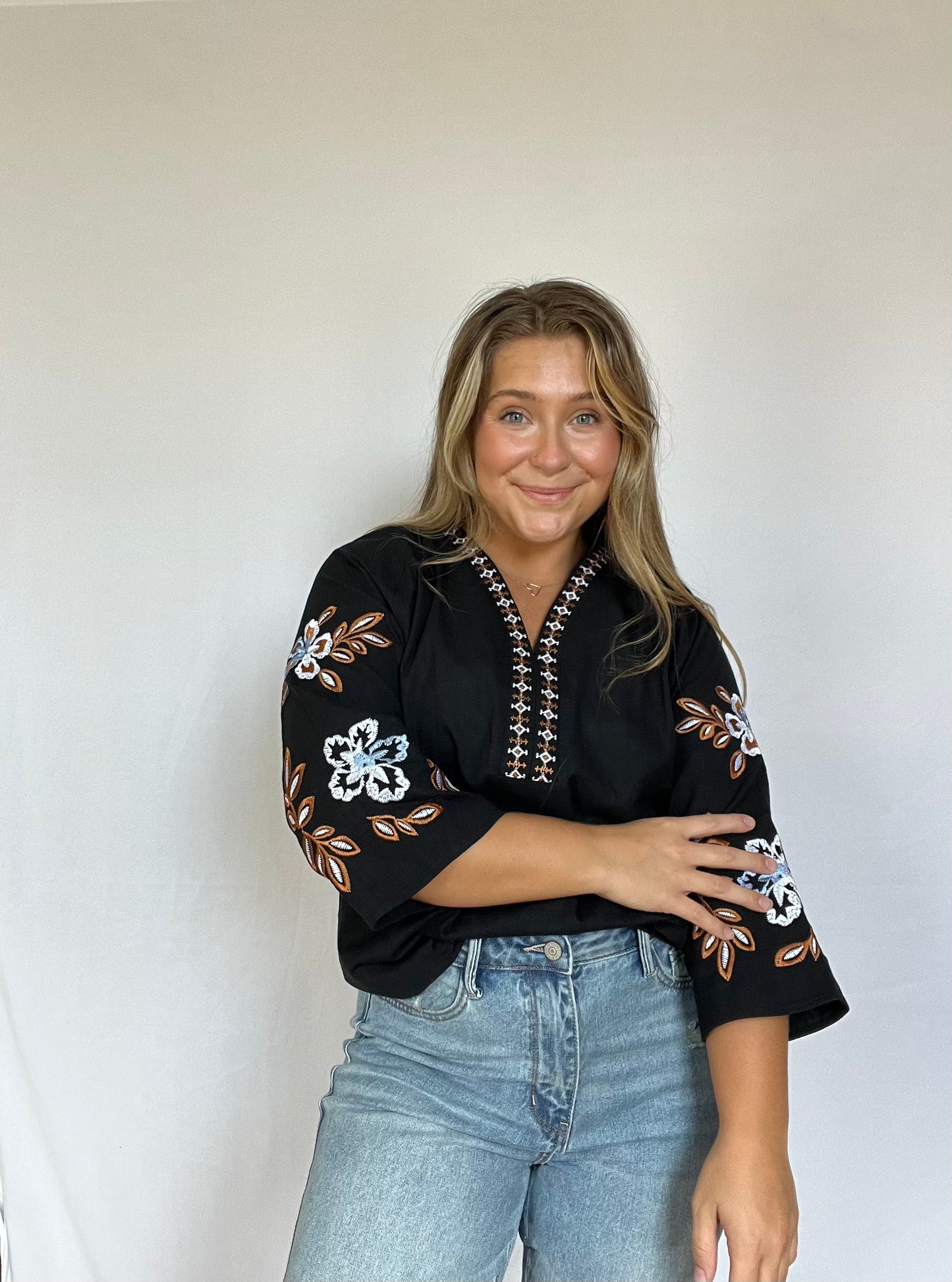 Bohemian Embroidered Blouse