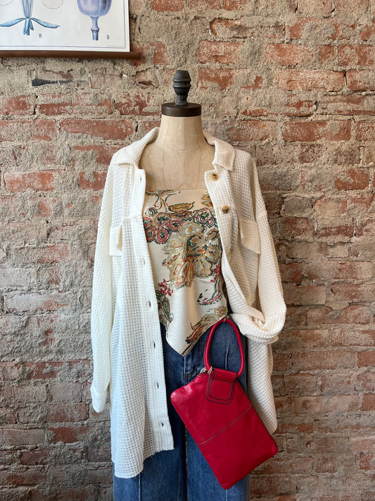 Waffle Button Down Jacket