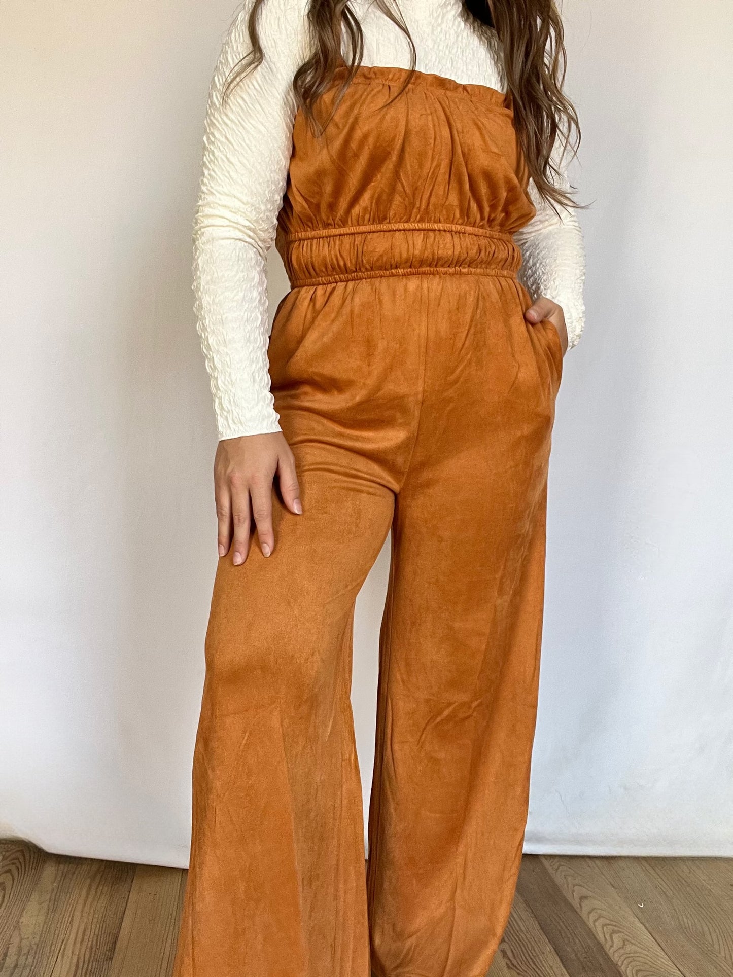 Suede Jumpsuit