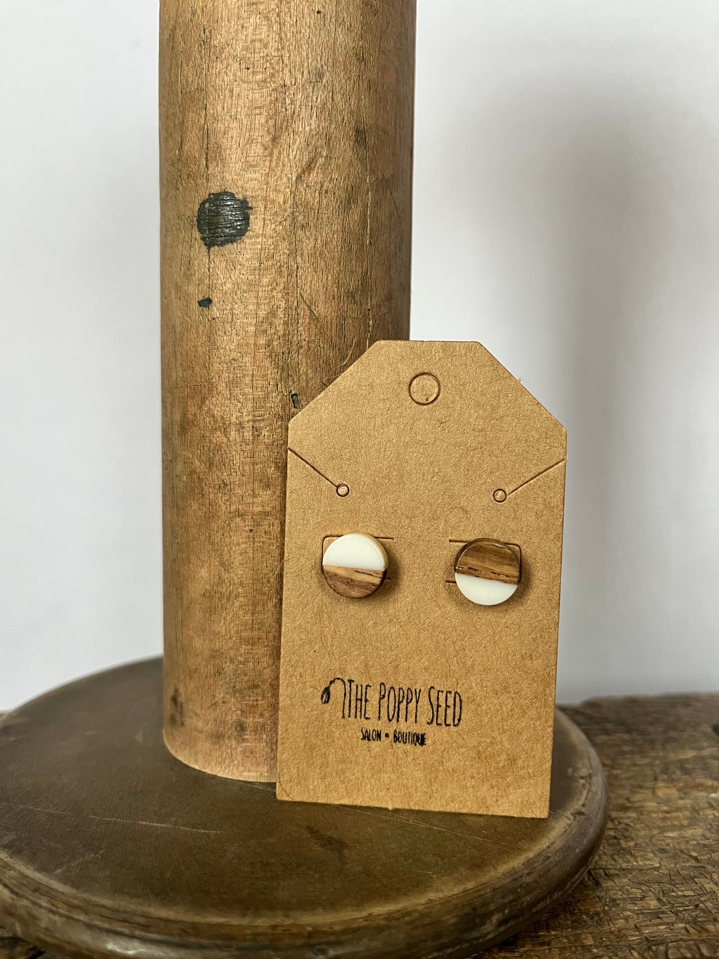 Wood Stud Earrings