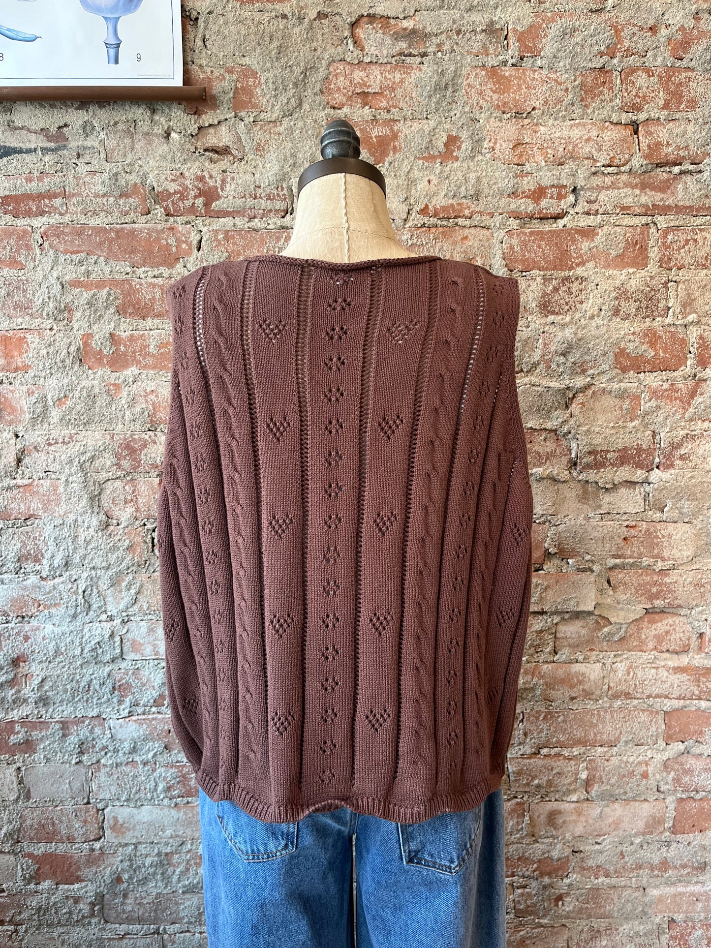 Knitted Floral Vest