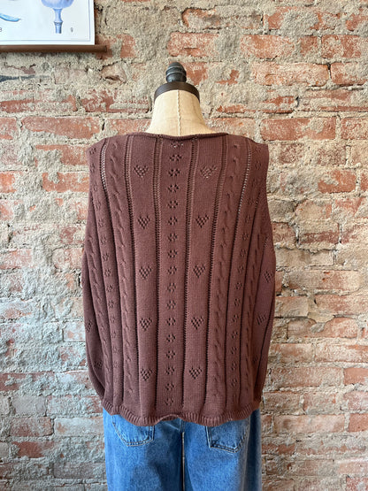 Knitted Floral Vest