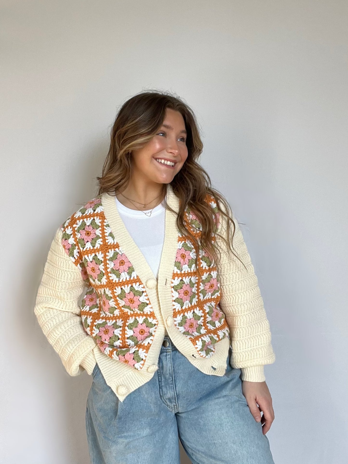 Floral Crochet Cardigan