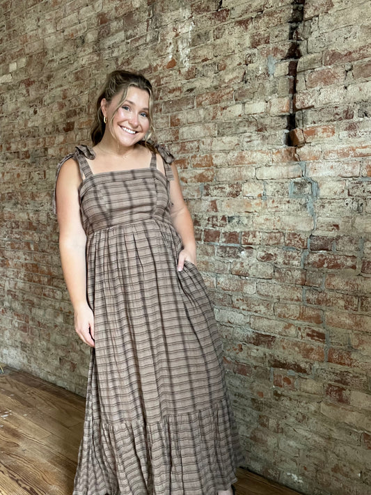 Plaid Maxi Dress