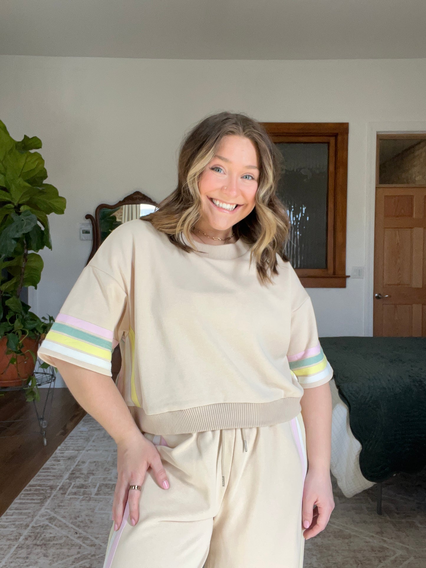 Spring Stripes Lounge Top