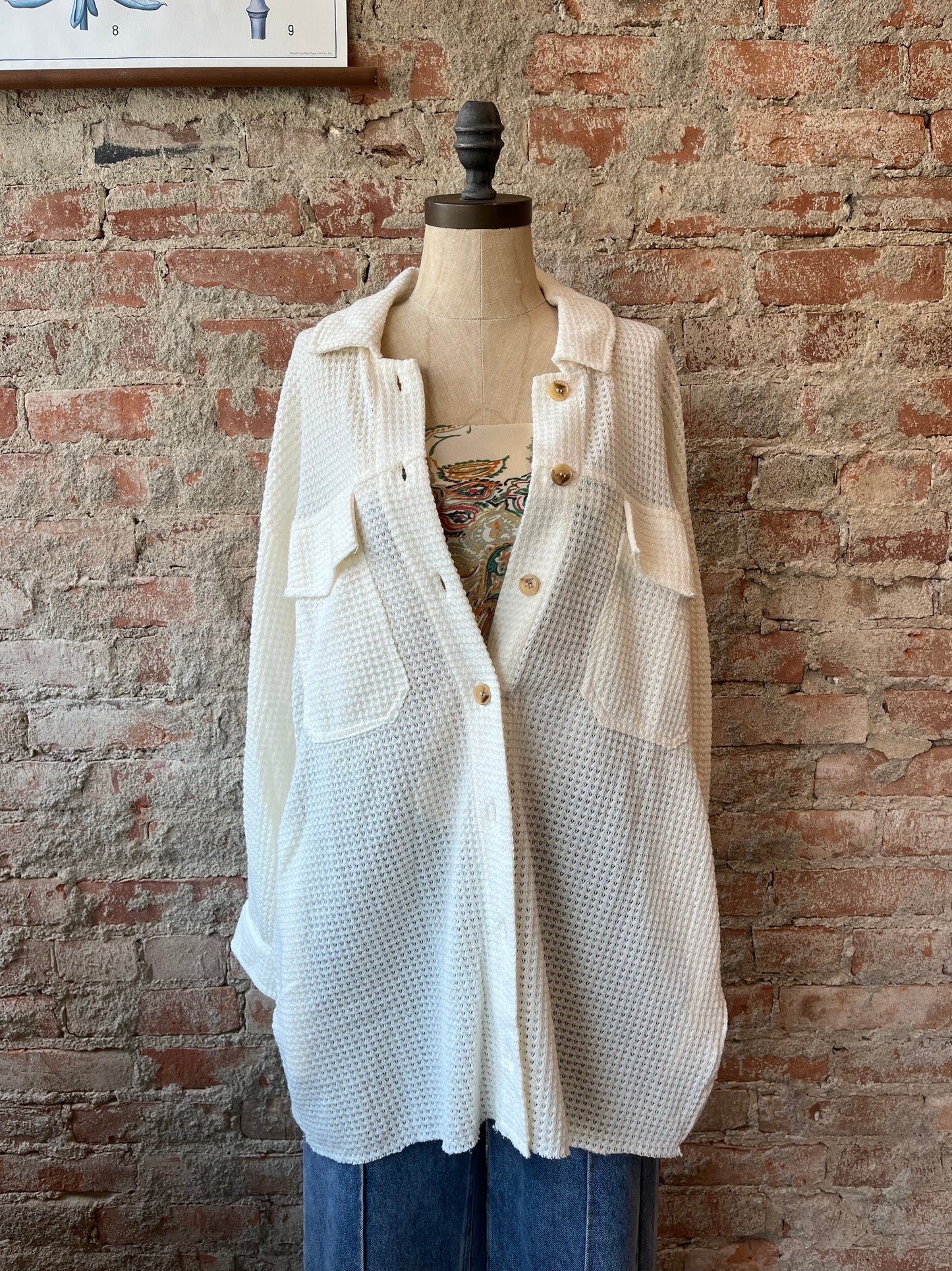 Waffle Button Down Jacket